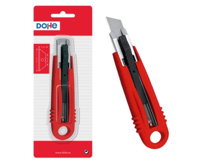 Dohe Cutter Retractil de Plastico - Guia Metalica - Sistema de Seguridad - 150mm de Longitud