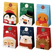 Dohe Navidad Pack de 12 Bolsas de Papel 22x12x8cm - 2 Bolsas por Modelo - Alta Resistencia