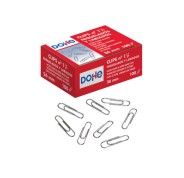 Dohe Pack de 100 Clips Labiados Nº1 1/2 26mm - Niquelados