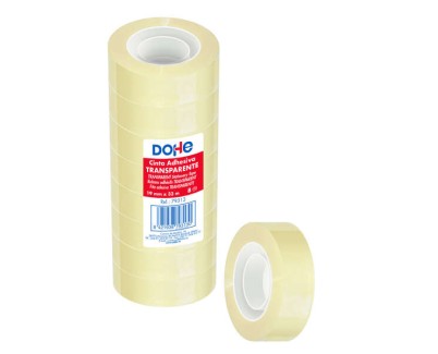 Dohe Pack de 8 Cintas Adhesivas Transparente de Polipropileno 19mm x 33m