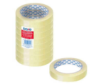 Dohe Pack de 8 Cintas Adhesivas Transparente de Polipropileno 19mm x 66m