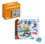 Dohe Puzzle Infantil de 20 Piezas - Tematica La Nieve - Fabricado en Doble Capa de Carton - Capa Intermedia de Contrachapado - Estimula la Imaginacion - A partir de 2 Años y Medio