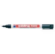 Edding 400 Rotulador Permanente - Punta Redonda - Trazo 1 mm. - Recargable - Secado Rapido - Color Negro