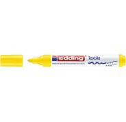 Edding 4500 Rotulador Permanente para Textil - Punta Redonda - Trazo entre 2 y 3mm - Olor Neutro - Secado Rapido - Color Amarillo