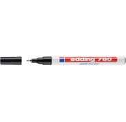 Edding 780 Rotulador Permanente de Tinta Opaca - Punta Redonda - Trazo 0.8mm - Puntas de Recambio Disponibles - Secado Rapido - Color Negro