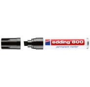 Edding 800 Rotulador Permanente - Punta Biselada - Trazo entre 4 y 12 mm. - Recargable - Secado Instantaneo - Color Negro