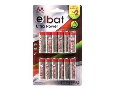 Elbat Pack de 12 Pilas Alcalinas LR6/AA