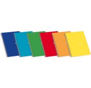 Enri Fº Tapa Dura Cuaderno Espiral Liso 80 Hojas Surtido - Tapa Dura Resistente - Cuaderno con Espiral para Mayor Comodidad - 80 Hojas Lisas para Escribir sin Problemas - Colores Surtidos