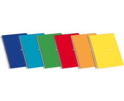 Enri Fº Tapa Dura Cuaderno Espiral Liso 80 Hojas Surtido - Tapa Dura Resistente - Cuaderno con Espiral para Mayor Comodidad - 80 Hojas Lisas para Escribir sin Problemas - Colores Surtidos