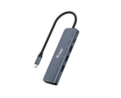 Equip 5 en 1 Multifuncional Hub USB-C con 3x USB 3.0, 1x HDMI 1x USB-C PD - Carcasa de Aluminio