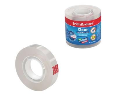 ErichKrause Cinta Adhesiva Clear - 12mmx33m - Transparente