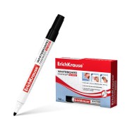 Erichkrause W-500 Rotulador para Pizarra Blanca - Punta en Forma de Bala - Trazo de 0.8 a 2.5mm - Tinta a Base de Alcohol - Color Negro