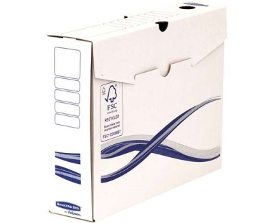 Fellowes Bankers Box Basic Pack de 25 Cajas de Archivo Definitivo A4+ 80mm - Montaje Manual - Carton Reciclado Certificacion FSC