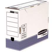 Fellowes Bankers Box Pack de 10 Cajas de Archivo Definitivo Tamaño A4 Fastfold - Certificacion FSC - Medidas Internas 26x10x31.50cm - Medida del Lomo 100mm