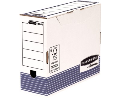 Fellowes Bankers Box Pack de 10 Cajas de Archivo Definitivo Tamaño A4 Fastfold - Certificacion FSC - Medidas Internas 26x10x31.50cm - Medida del Lomo 100mm