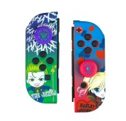 FR-TEC Joker & Harley Quinn Pack para Mando Nintendo Switch de Carcasa Rigida + Grips - Mejora el agarre y la Sensacion de Tacto