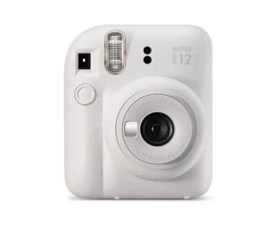 Fujifilm Instax Mini 12 Clay White Camara Instantanea - Tamaño de Imagen 62x46mm - Flash Auto - Exposicion Automatica - Mini Espejo para Selfies - Modo Primer Plano