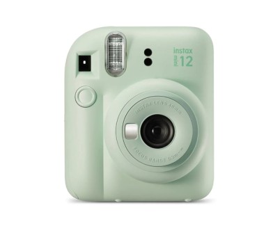 Fujifilm Instax Mini 12 Mint Green Camara Instantanea - Tamaño de Imagen 62x46mm - Flash Auto - Exposicion Automatica - Mini Espejo para Selfies - Modo Primer Plano