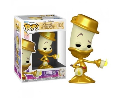 Funko Pop Disney La Bella y la Bestia Lumiere - Figura de Vinilo - Altura 9.5cm aprox.