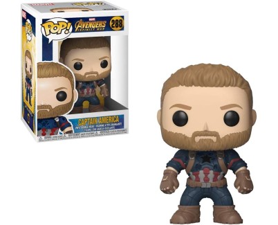 Funko Pop Marvel Avengers Infinity War Capitan America - Figura de Vinilo - Altura 9cm aprox.