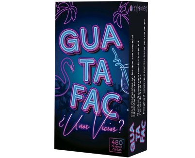 Guatafac ¿Unos Vicios? Juego de Cartas - Tematica Preguntas y Respuestas/Abstracto - De 3 a 12 Jugadores - A partir de 16 Años - Duracion 15min. aprox.