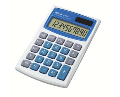 Ibico 082X Calculadora de Bolsillo - Teclas Grandes - Compacta - LCD de 10 Digitos - Funcion Margen de Beneficio