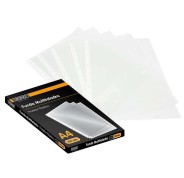 Ingraf Pack de 100 Fundas Multitaladro A4 Transparentes 70 Micras - Acabado Granulado