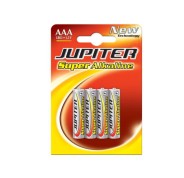 Jupiter Pack de 4 Pilas Alcalinas LR03 AAA - Alta Tecnologia - Fiabilidad - Elevado Rendimiento - Maximas Prestaciones