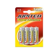 Jupiter Pack de 4 Pilas Alcalinas LR6 AA - Alta Tecnologia - Fiabilidad - Elevado Rendimiento - Maximas Prestaciones