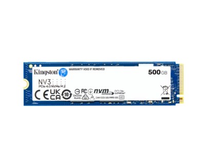 Kingston NV3 Disco Duro Solido SSD M2 2280 500GB PCIe 4.0 NVMe 3D NAND