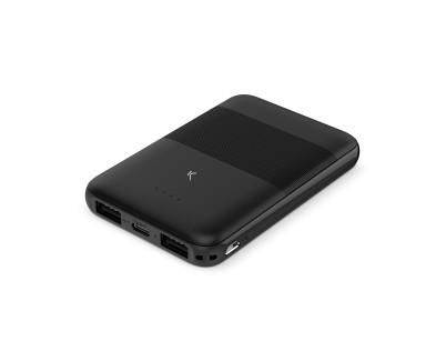 Ksix Powerbank Slim 5.000mAH 10W + Cable USB-A USB-C - Color Negro