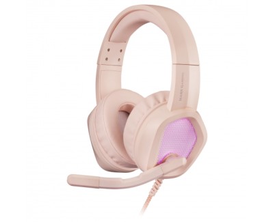 Mars Gaming MH320 Auriculares Gaming con Microfono Plegable - Iluminacion RGB - Diadema Ajustable - Almohadillas Acolchadas - Control en Cable - Cable Trenzado de 2m