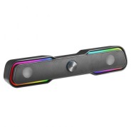 Mars Gaming MSBX Barra de Sonido Bluetooth 10W - Iluminacion RGB - Control de Volumen - Color Negro