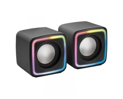 Mars Gaming MSCUBE Altavoces 8W - Iluminacion RGB - Sonido DSP - USB, Entrada Jack 3.5mm - Compactos y Ligeros