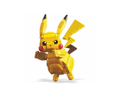 Mattel Mega Construx Wonder Builders Pokemon Pikachu Jumbo - Figura de Construccion - Tamaño 33cm aprox. - 825 Piezas