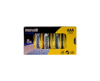 Maxell Pack de 8 Pilas Alcalinas LR03 AAA 1.5V