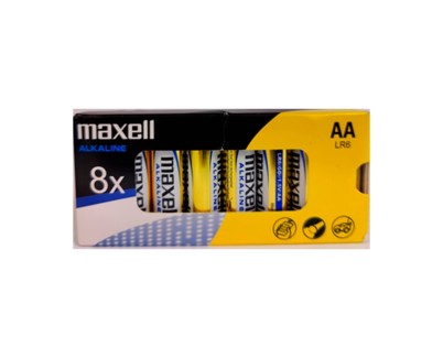 Maxell Pack de 8 Pilas Alcalinas LR06 AA 1.5V