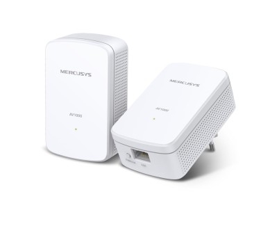 Mercusys MP500 Adaptador Powerline - 1000Mbps - Alcance 300m - Gigabit Ethernet - Pack de 2