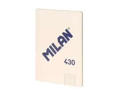 Milan Serie 1918 Libreta Encolada Formato A4 Pautado 7mm - 48 Hojas de 95 gr/m2 - Microperforado - Tapa Blanda - Color Beige