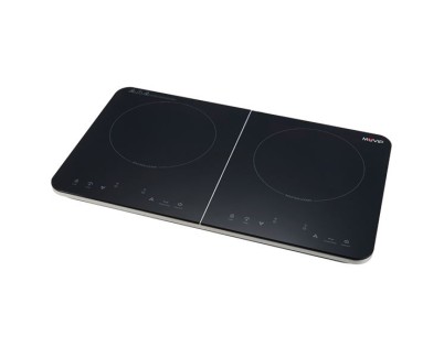 Muvip Cocina de Induccion Doble 3500W - 10 Niveles de Potencia - Temporizador - Control contra el Sobrecalentamiento - Bloqueo Infantil