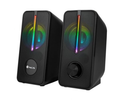 NGS Gaming GSX-150 Altavoces USB 2.0 12W - Iluminacion LED RGB - Conexion Jack 3.5mm - Controles en Altavoz