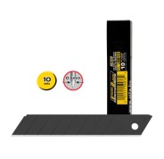 Olfa Pack de 10 Cuchillas de Respuesto Negras para Cutters Olfa - 8 Segmentos - Ancho 18mm