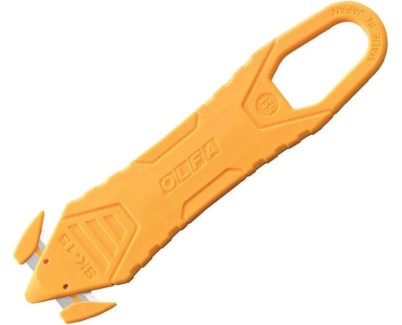 Olfa Pack de 10 Cutters Pequeños Desechables con Hojas Ocultas - Acero Inoxidable - Certificacion NSF - Maxima Seguridad - Uso Ambidiestro