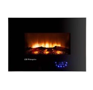 Orbegozo 8000 Chimenea Electrica Efecto Fuego Real - Potencia 1800W - Panel de Control Tactil - 5 Niveles de Intensidad de Llama - Programacion Semanal - Funcion de Seguridad - Mando a Distancia