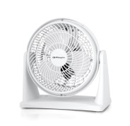 Orbegozo BF 0128 Ventilador Box Fan - Refresca tu Espacio con Comodidad y Versatilidad - 2 en 1 de Mesa y Pared - Aspas de 23cm - Potencia 30 W - Cabezal Orientable - Asa de Transporte - 2 Velocidades