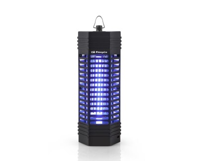 Orbegozo MQ 3006 Mata Insectos Ecologico - Luz Ultravioleta Atrae Mosquitos - sin Emision de Agentes Contaminantes - Rejilla Protectora - Facil de Usar - Encendido Electronico - Anilla para Colgar