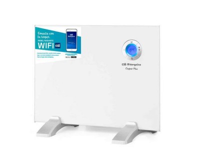 Orbegozo REW 500 Panel Radiante Wi-Fi - Control por Voz - Programacion Diaria y Semanal - Deteccion de Ventanas Abiertas - Seguridad Infantil - Display Digital LCD