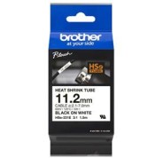 Original Brother HSe231E Cinta Tubo Termorretractil de Etiquetas para Cables - Texto negro sobre fondo blanco - Ancho 11.2mm x 1.5 metros - Cable recomendado Ø 2.1mm a 7.0mm