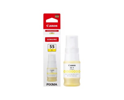 Original Canon GI55 Amarillo Botella de Tinta GI55Y / 6291C001 para Canon Maxify GX1050 / GX2050