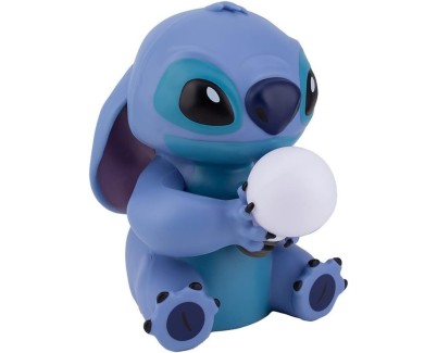 Paladone Disney Lampara 3D Disney Stitch - Fabricada en PVC - Alimentacion con Pilas - Tamaño 15cm de Altura aprox.